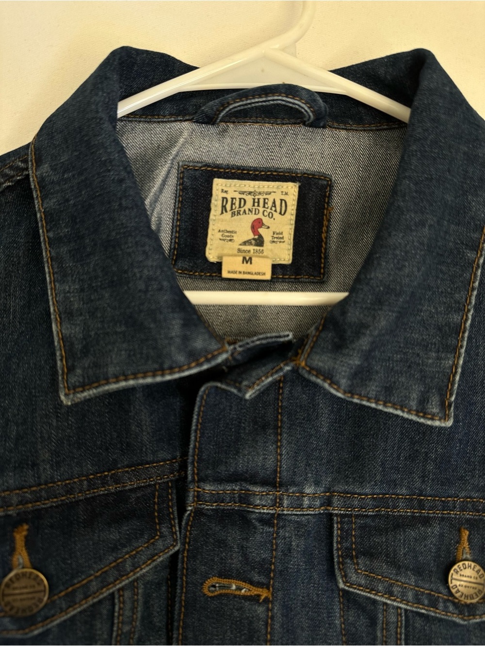 Red Head Denim Jacket in Blue Size Medium Like New - Picture 3 of 4